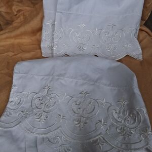White Embroidered Pillowcases